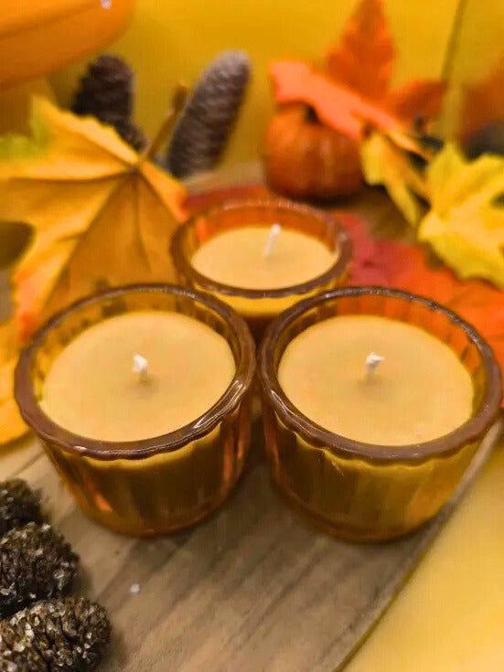 Lot de 3 bougies au parfum caramel