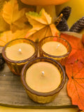 Lot de 3 bougies au parfum caramel